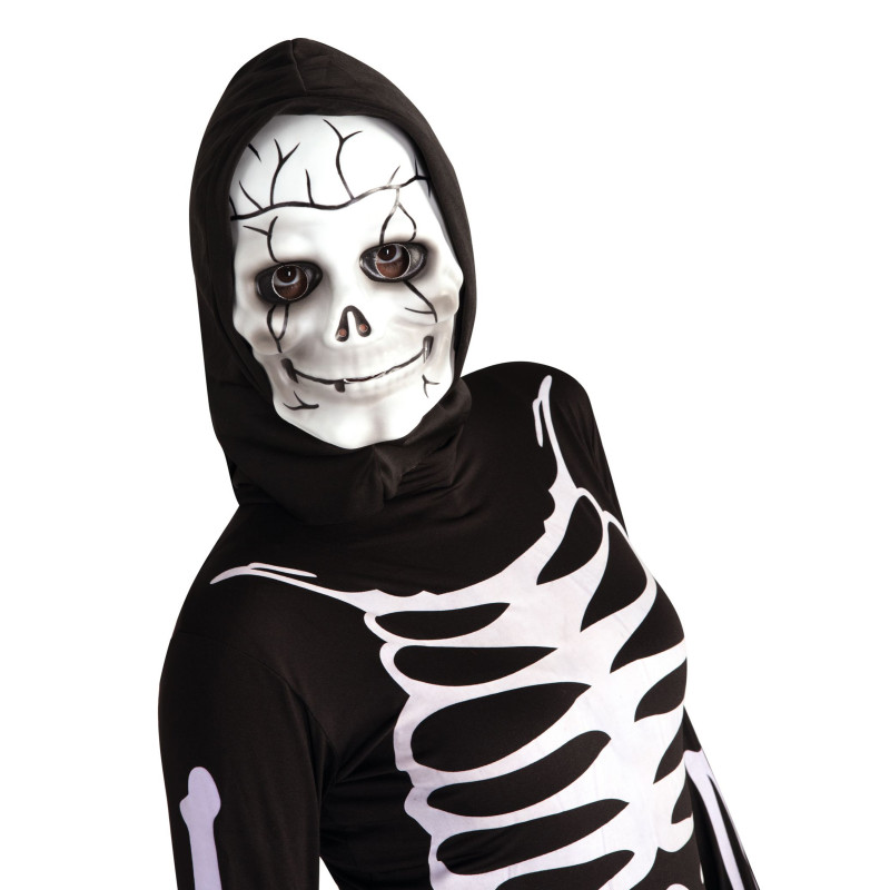 Masque squelette avec cagoule enfant  