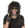 Perruque noire hard rockeur homme  