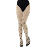 Collants chair avec araign√©es noires femme Halloween  