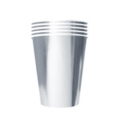 20 Gobelets am√©ricains carton recyclable argent 53 cl  