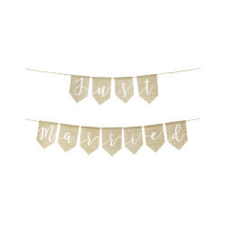 Guirlande en jute just married 185 x 23 cm d√©co champ√™tre  