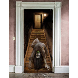 D√©coration de porte zombie poss√©d√© 80 x 180 cm  