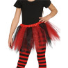 Tutu bicolore noir et rouge √† paillettes fille  