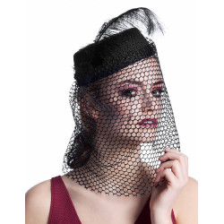 Coiffe veuve noire femme  