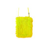 Sac en peluche jaune fluo  