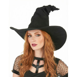 Chapeau sorci√®re velours noir adulte  