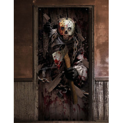 D√©coration de porte assassin √† la h√¢che 80 x 180 cm  
