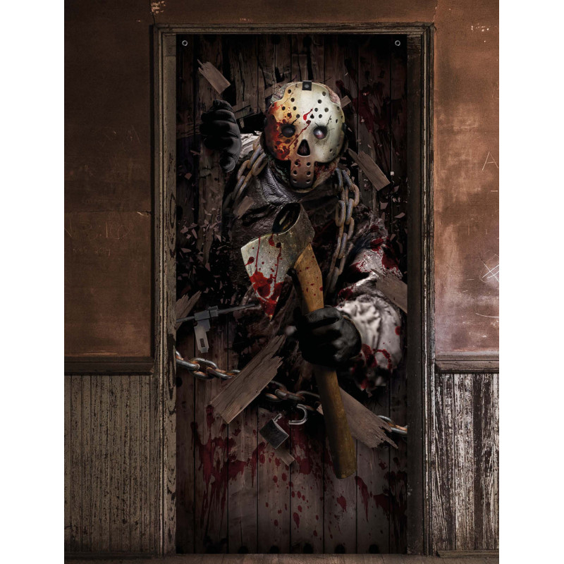 D√©coration de porte assassin √† la h√¢che 80 x 180 cm  
