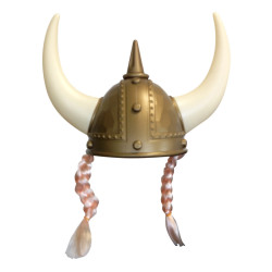 Casque viking avec tresses adulte  