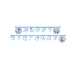 Guirlande en carton Happy Birthday La Reine des Neiges 2 m  