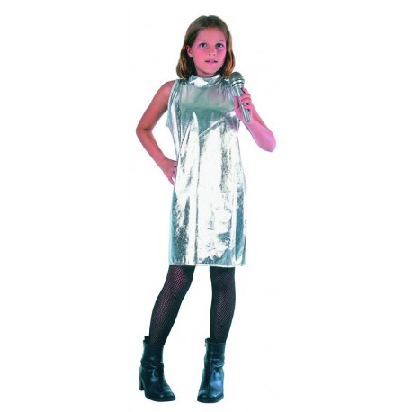 Déguisement de Starlette argentée Fille - Costume disco enfant - Déguisement disco enfant The Duck