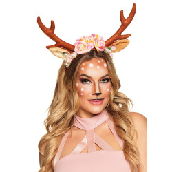 Serre-t√™te fleuri cerf femme  