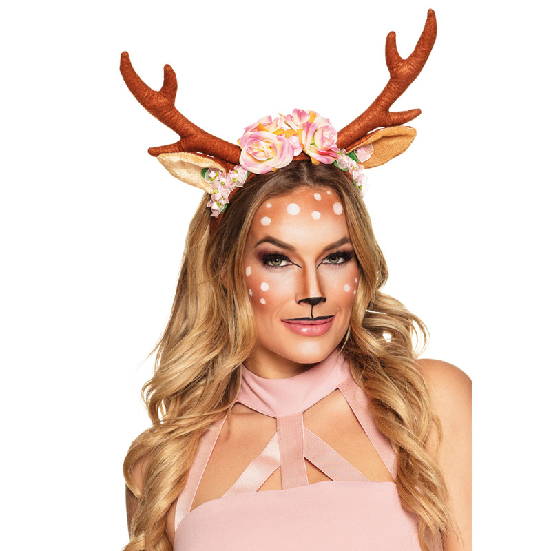 Serre-t√™te fleuri cerf femme  