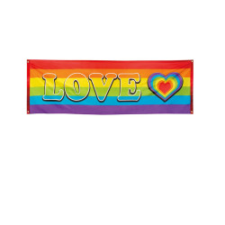 Banni√®re LOVE Arc-en-ciel 74 X 220 cm  