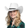 Chapeau cowboy blanc et noir adulte  