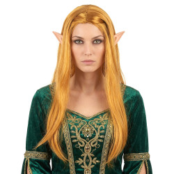 Perruque longue hippie rousse femme  