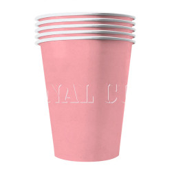 20 Gobelets am√©ricains carton recyclable rose pastel 53 cl  