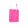 Sac en peluche rose fluo  