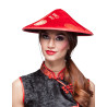 Chapeau chinois rouge adulte  