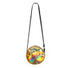 Sac √† bandouli√®re rond holographique dor√©  