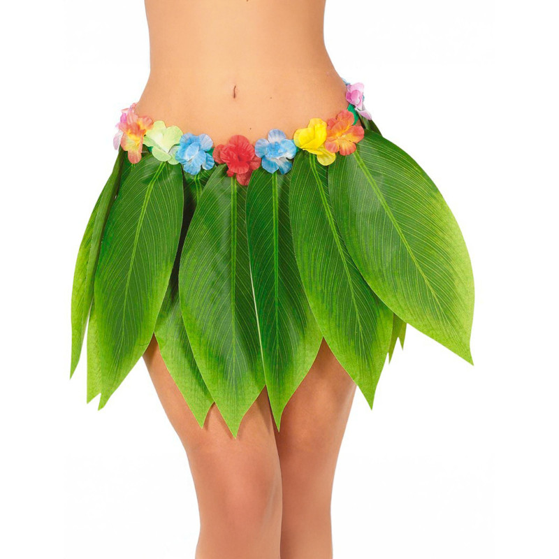Jupe hawa√Øenne feuilles de bananier adulte  