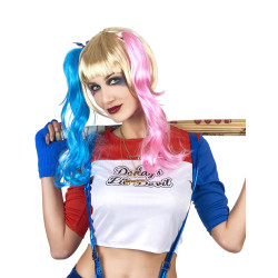 Perruque Arlequine diabolique femme  