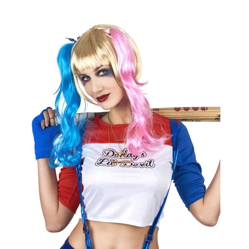 Perruque Arlequine diabolique femme  