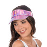 Visi√®re iris√©e rose adulte  
