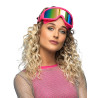 Lunettes de ski rose fluo adultes  