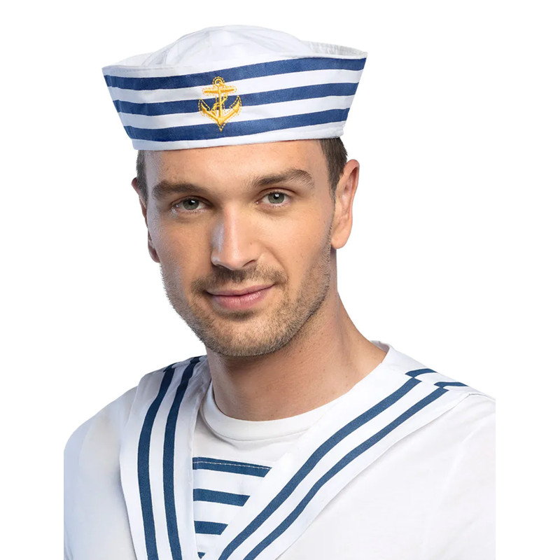 Chapeau marin ray√© adulte  