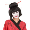 Perruque Geisha noire femme  
