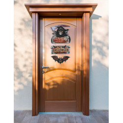 Pancarte Happy Halloween faucheuse en bois 60 cm  