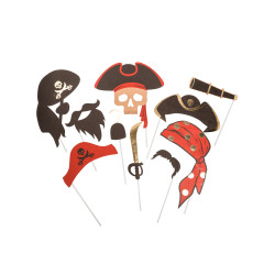 Kit photobooth pirate 10 pi√®ces  