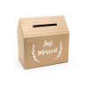 Urne en carton kraft just married forme maison 30 x 30,5 x 16,5 cm  