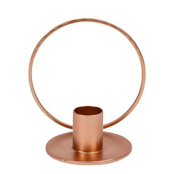 Bougeoir cercle rose gold 10 cm en m√©tal  