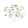 Kit photobooth 11 accessoires oh baby eucalyptus dorure et or pour baby shower  