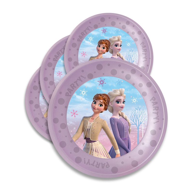 4 Assiettes r√©utilisables Frozen 21 cm  