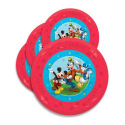 4 Assiettes r√©utilisables Mickey 21 cm  