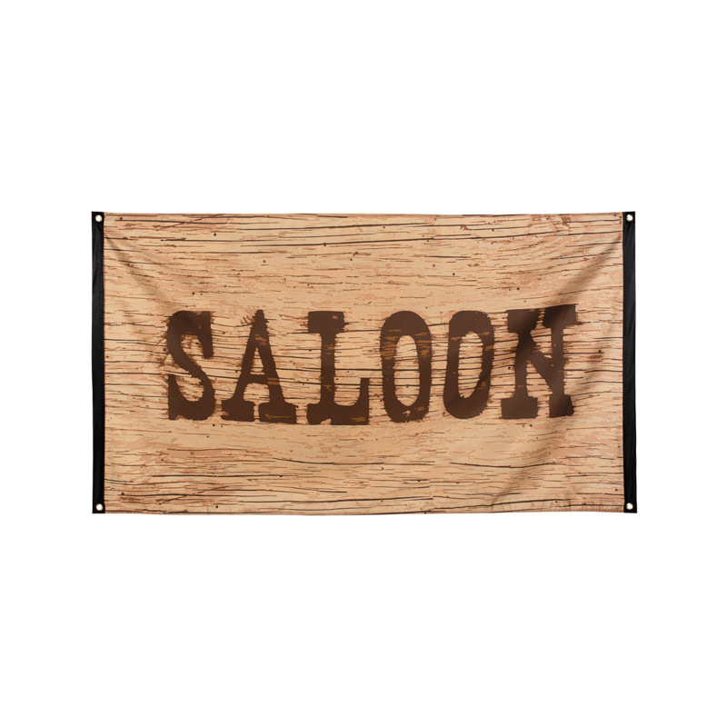 Drapeau Saloon Western Wild West 90 x 150 cm  