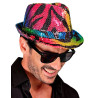 Chapeau borsalino √† sequins tigr√© multicolore adulte  
