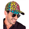 Casquette √† sequins l√©opard multicolore adulte  