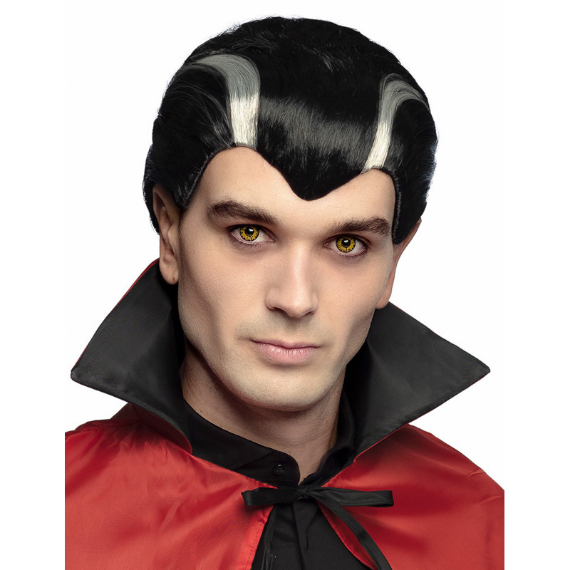 Perruque vampire noire et blanche homme  