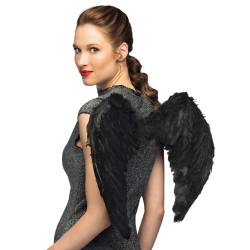 Ailes d'anges noires 60 x 40 cm  