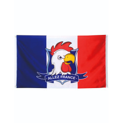 Drapeau supporter Allez France 90 X 150 cm  