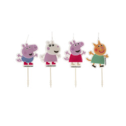 4 Bougies anniversaire Peppa Pig  