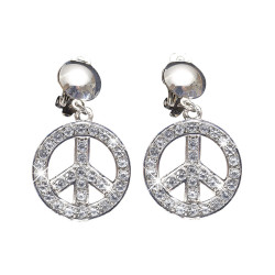 Boucles d'oreilles peace and love adulte  