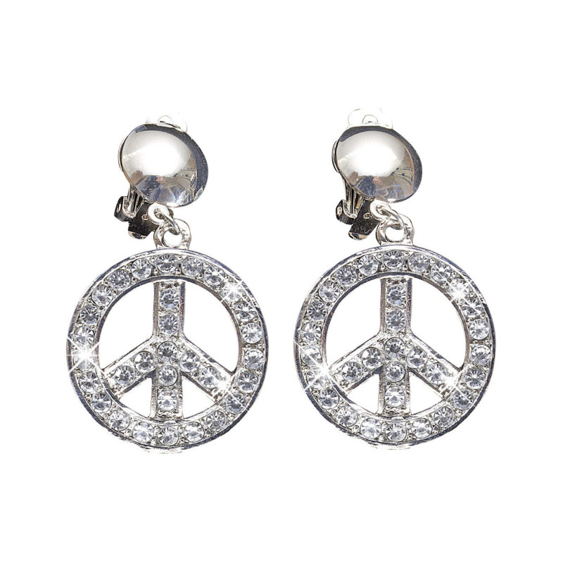 Boucles d'oreilles peace and love adulte  
