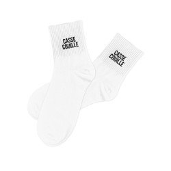 Chaussettes blanches Casse couille homme  