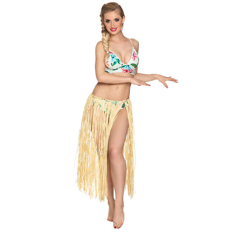 Jupe hawa√Øenne longue naturelle raphia adulte  