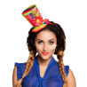 Mini chapeau haut de forme clown adulte  